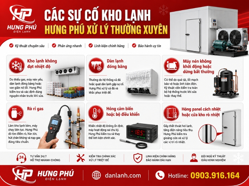 Dịch vụ sửa chữa kho lạnh 24/7 tại TPHCM — Điện Lạnh Hưng Phú
