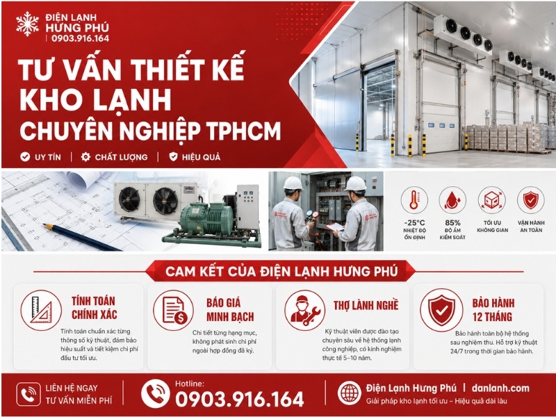 Tư Vấn Thiết Kế Kho Lạnh Chuyên Nghiệp TPHCM — Miễn Phí Khảo Sát — Điện Lạnh Hưng Phú