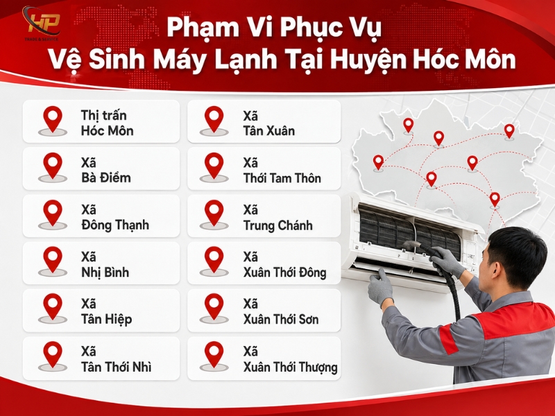 Vệ sinh máy lạnh Hóc Môn tại nhà giá từ 180K - Điện Lạnh Hưng Phú
