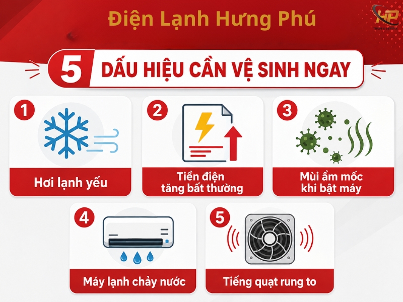 Vệ sinh máy lạnh Tân Bình tại nhà giá từ 180K - Điện Lạnh Hưng Phú