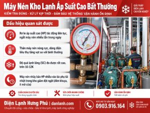 Máy nén kho lạnh Áp suất cao bất thường