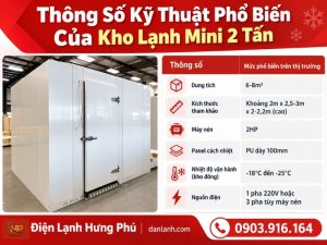 Kho lạnh mini 2 tấn - Điện Lạnh Hưng Phú
