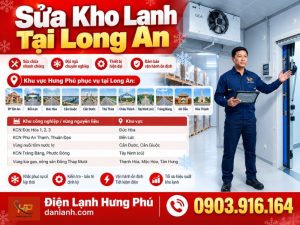 Sửa kho lạnh Long An cho kho nông sản, thủy sản - Điện Lạnh Hưng Phú